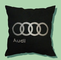 Подушка с логотипом "Audi", вышитая, размер XXL