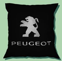 Подушка с логотипом "Peugeot", вышитая, размер XXL