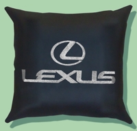 Подушка из экокожи с логотипом "Lexus"