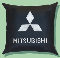 Подушка из экокожи с логотипом "Mitsubishi" размер XXL