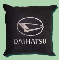 Подушка с логотипом "Daihatsu", вышитая