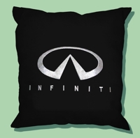 Подушка с логотипом "Infiniti", вышитая, размер XXL