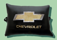 Подушка на подголовник из экокожи "Chevrolet"