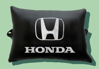 Подушка на подголовник из экокожи "Honda"
