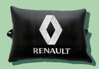 Подушка на подголовник из экокожи "Renault"