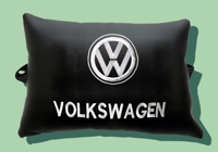 Подушка на подголовник из экокожи "Volkswagen"