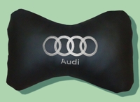 Подушка на подголовник из экокожи фигурная "Audi"
