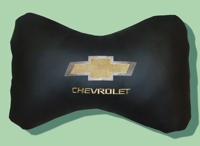 Подушка на подголовник из экокожи фигурная "Chevrolet"