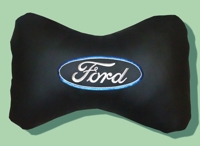 Подушка на подголовник из экокожи фигурная "Ford"