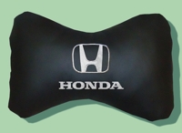 Подушка на подголовник из экокожи фигурная "Honda"