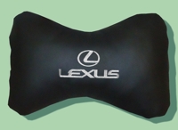 Подушка на подголовник из экокожи фигурная "Lexus"