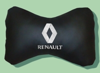 Подушка на подголовник из экокожи фигурная "Renault"
