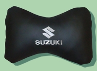 Подушка на подголовник из экокожи фигурная "Suzuki"