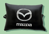 Подушка на подголовник из экокожи "Mazda"