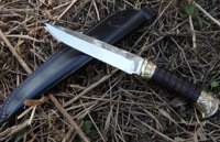 Нож "Витязь", рукоять венге, художественное литье (сталь 95х18 кованая)