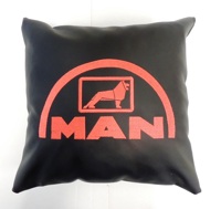 Подушка из экокожи с логотипом "MAN"