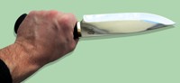 Нож "Сибиряк", сталь 95х18 кованая (рукоять - береста)