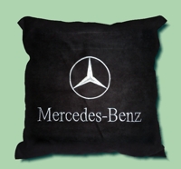 Подушка с логотипом "Mercedes", вышитая, размер XXL