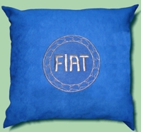 Подушка с логотипом "Fiat", вышитая, размер XXL