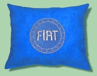 Подушка на подголовник "Fiat", с вышивкой